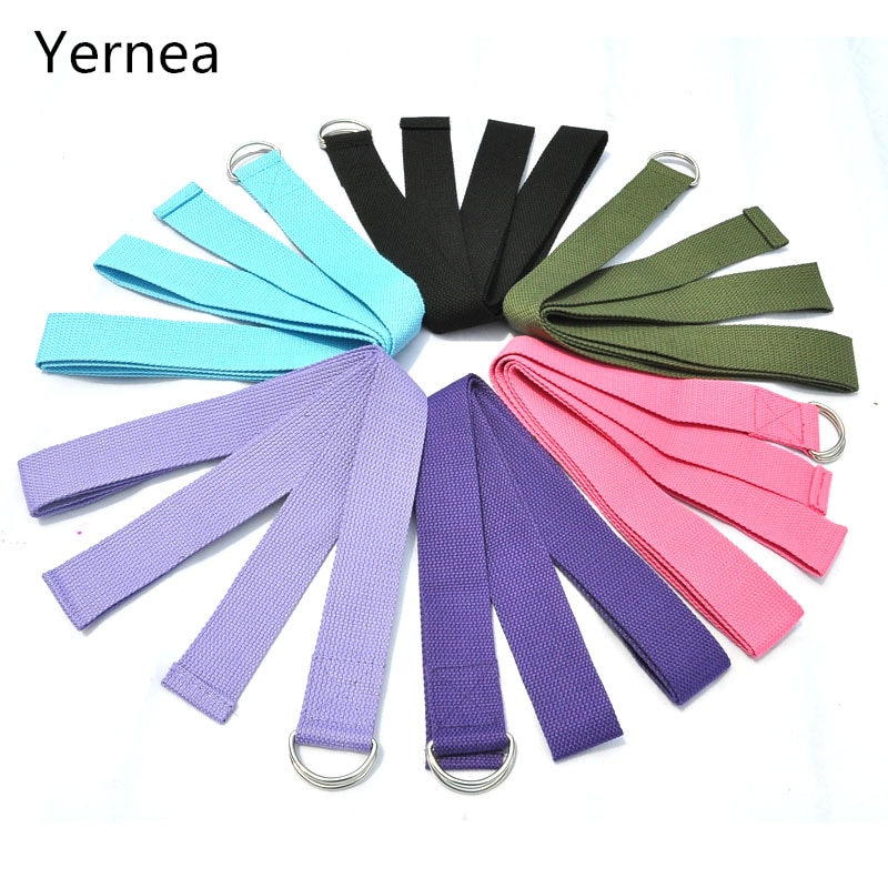 Fitness Oefening Gym Yoga Stretch Riem Band Yoga Riem Fitness Bands Workout Pull Rope Katoen Pull Touw 6 Kleur