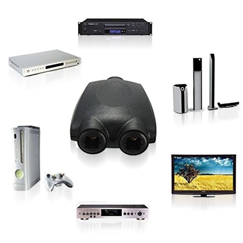 Kabel Optische Digitale Audio Splitter 2 Way Adapter Glasvezel Converter