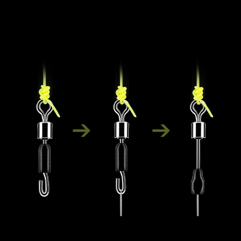WALK FISH-anillo sólido giratorio de rodamiento de bolas, Conector de pesca, anzuelos de pesca, Conector de enlace rápido, accesorios de pesca, 30 unidades por lote