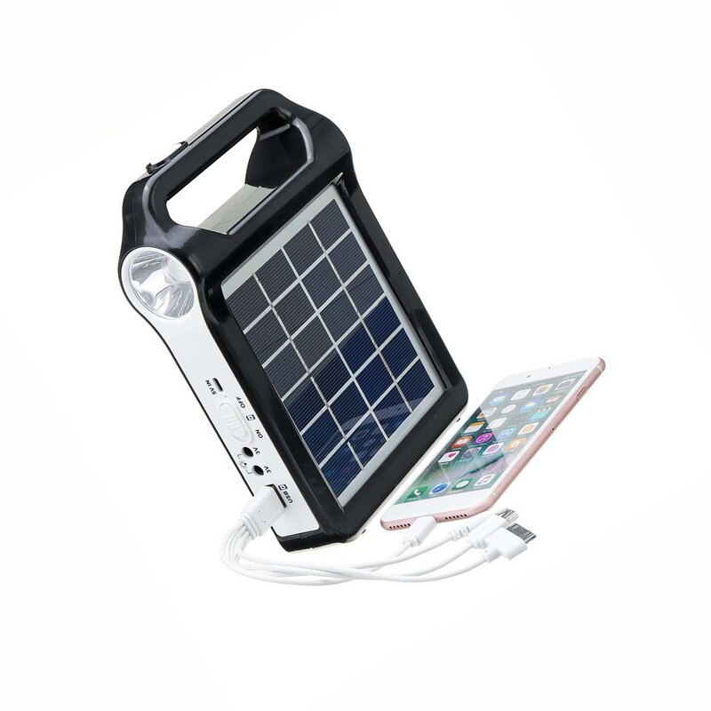 USB Charger Portable 6V Rechargeable Solar Panel Power Storage Generator System With Lamp Lighting Home Solar Energy System Kit