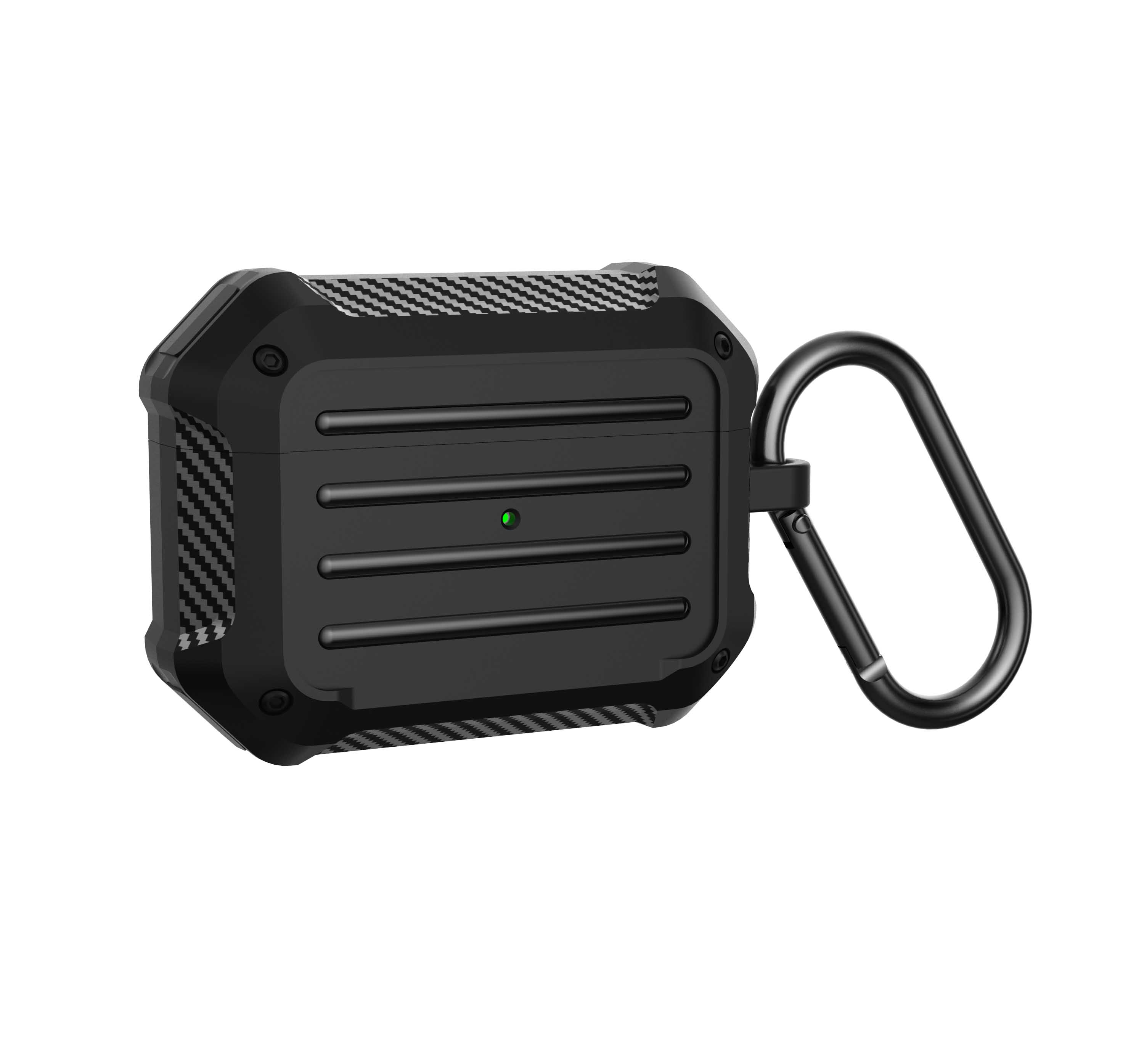 Fodral för airpods 1 2 3 pro lyxfodral air pods 3 gen silikonskydd mjuk kolfiber airpot aipods coque funda skin capa etui: Svart för airpod pro