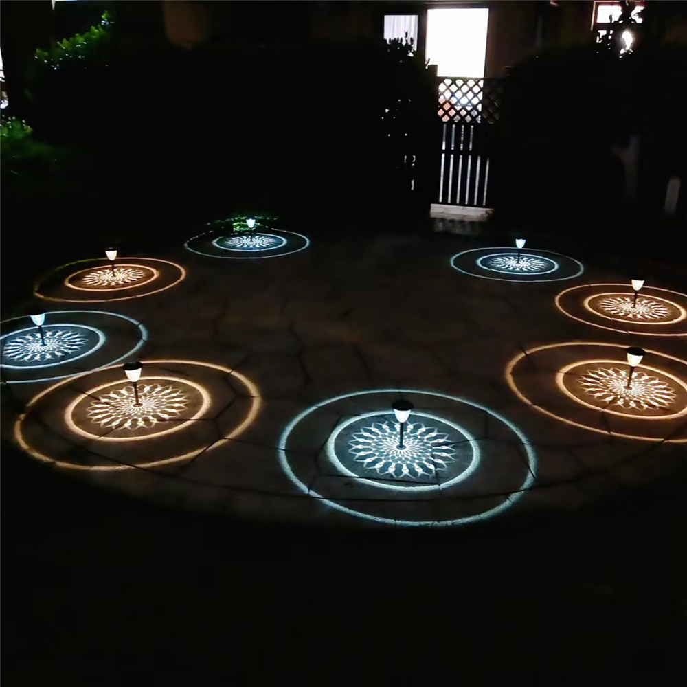 Kreis Schatten Garten Licht im Freien Solar Lampe Rasen Innenhof Landschaft Boden Terrasse Hof Auffahrt wasserdicht Solar Weg Licht