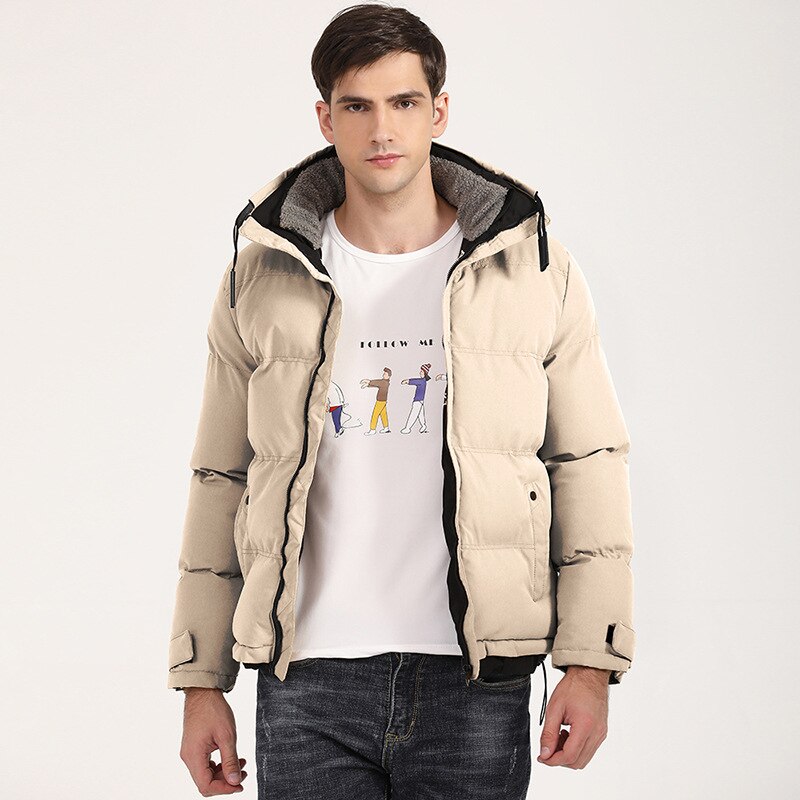 Merk winterjas voor heren kleding streetwear dons katoenen jas man bomber heren jassen puffer jassen yyyz 5502: Khaki / Ik
