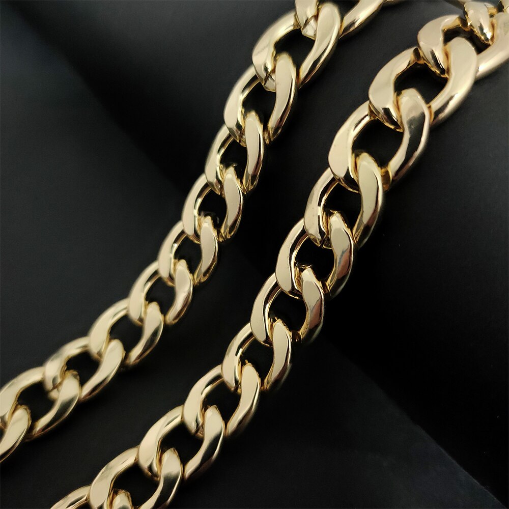 Hip Hop Lange Ketting Mannen Cubaanse Ketting Vrouwen Ketting Trinket Hals Decoratie Zilver/Gouden Sieraden 16,18, 20,24, 30 Inch: Gold / Wide 10MM / 18inch