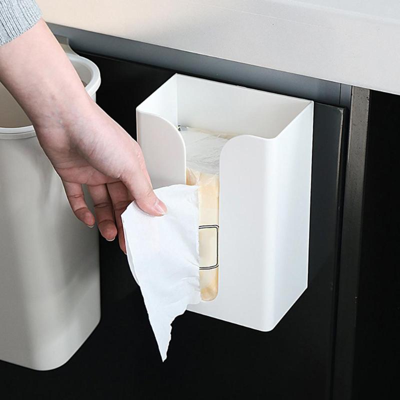 Kitchen Paper Storage Box Wall-mounted Tissue Box Paper Towel Holder Toilet Tissue Boxes Paper Storage