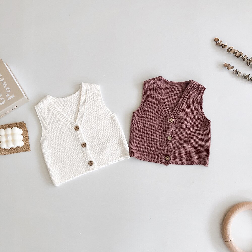 Camisola do bebê 2021 novo bebê menina colete bebê meninos meninas all-around 0-2-year-old cardigan fio de algodão de malha camisola colete casaco
