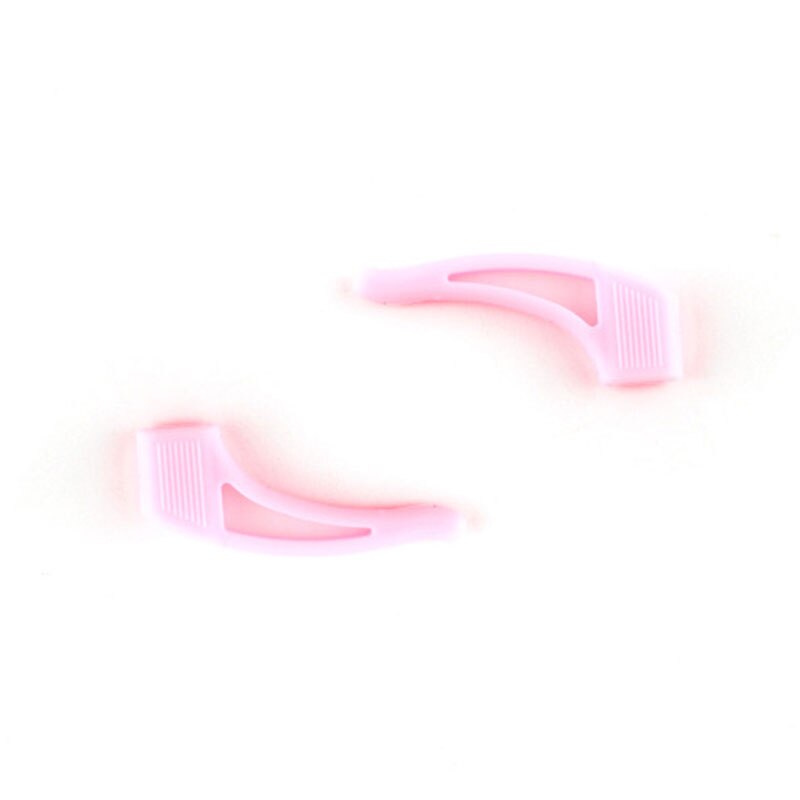 1 Paar Effen Kleur Siliconen Anti-Slip Brillen Houder Voor Kinderen Zonnebril Of Leesbril Oor Grip Haken 12 kleuren: Roze
