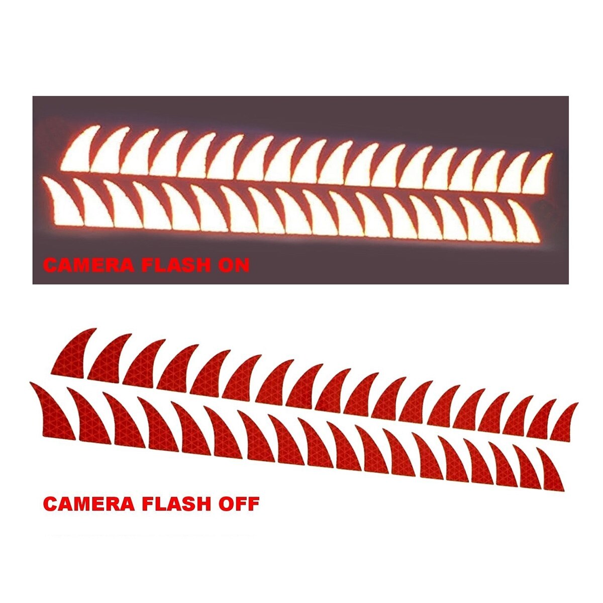 27Pcs/Strip Reflective Decals Sticker for Rubber Helmet Mohawk Warhawk Spikes Motorcycle Decals 2.1x3.4 cm