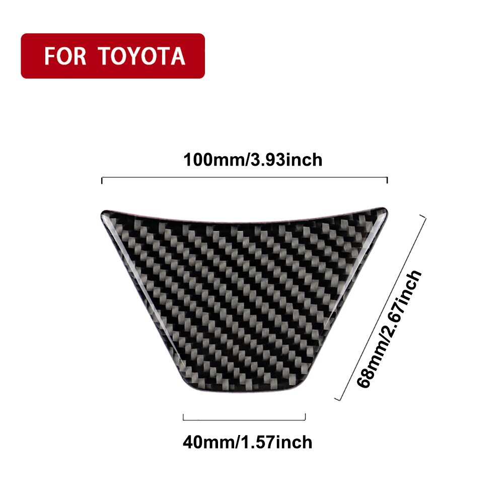 Carbon Fiber Steering Wheel Sticker for Toyota Camry Replacement Black Interior Car Sticker Decoration Accessories