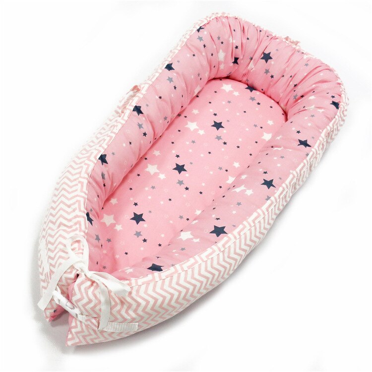 Baby Nest Bed Portable Crib Infant Toddler 100% Cotton Fabric Bed Cradle for Newborn Cots Nursery Washable: style 7