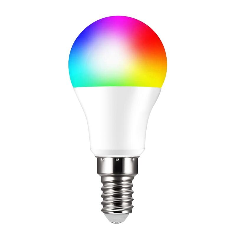 4/3/2/1PCS E14 Smart LED Light Bulb 10W WiFi RGB Color Changing App Control Alexa/Google equivalent Indoor intelligent Lighting: 1pc