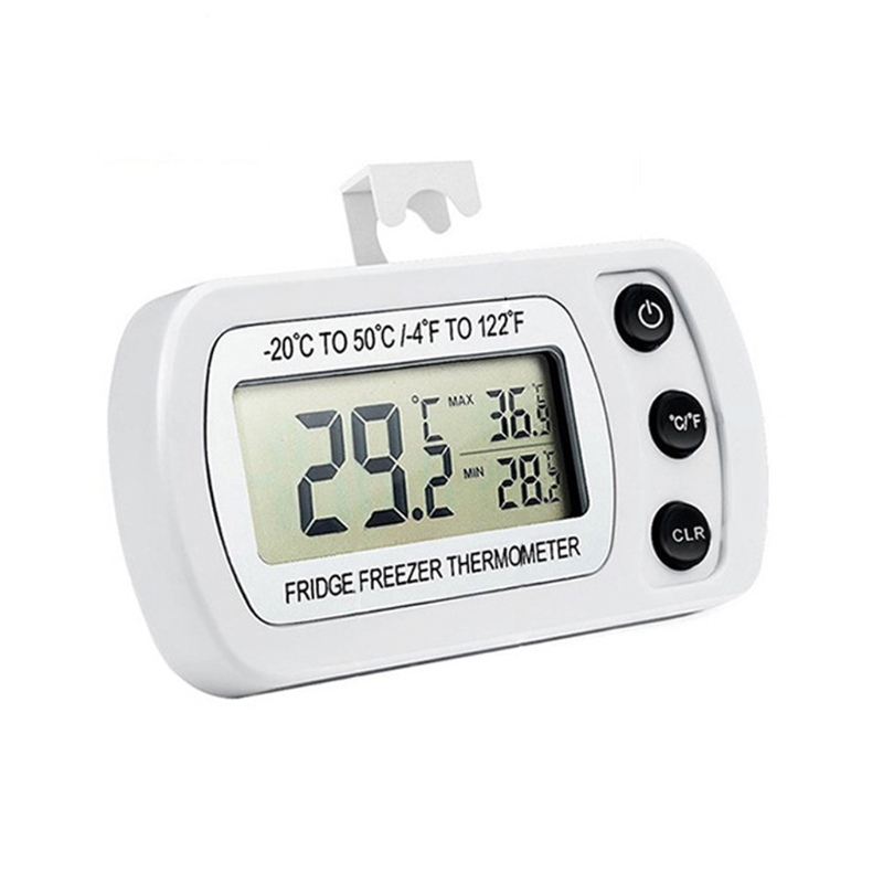 Waterproof Digital Refrigerator Thermometer Max/Min Record Function with Hook