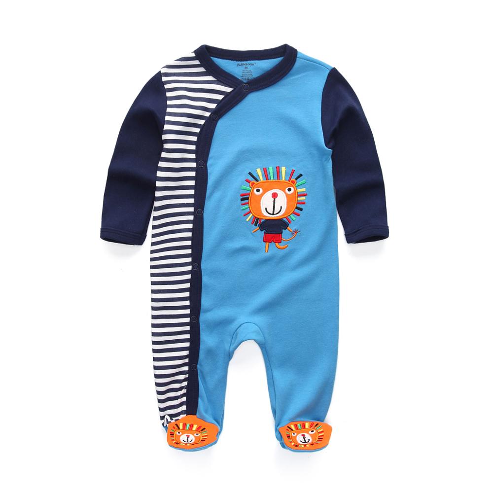 1Pcs Willekeurige Baby Kleding Baby Rompertjes Katoenen Baby Lange Mouw Jumpsuits Jongen Meisje Pasgeboren Baby Kleding Set