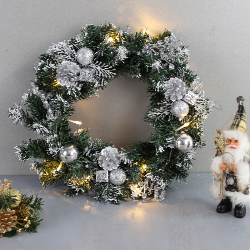 Guirlande lumineuse de noël LED avec batterie, guirlande suspendue pour porte d&#39;entrée, décorations de maison de