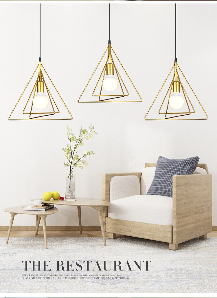 Enkel moderne stil jern lysekrone  e27 pære lysekroner led lamper hjemmebelysning soverom dekorasjon loft lys