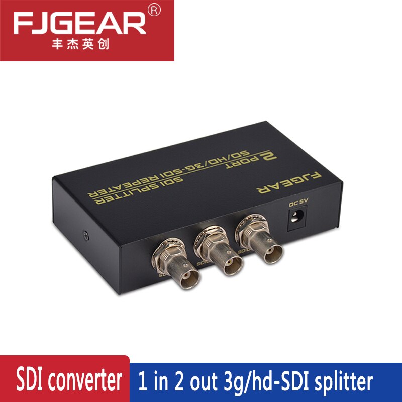 SDI Splitter 1x2 Multimedia Split Extender Full HD 1080P SDI 2 Ports Splitter SD-HD 3G-SDI for TV SDI Camera