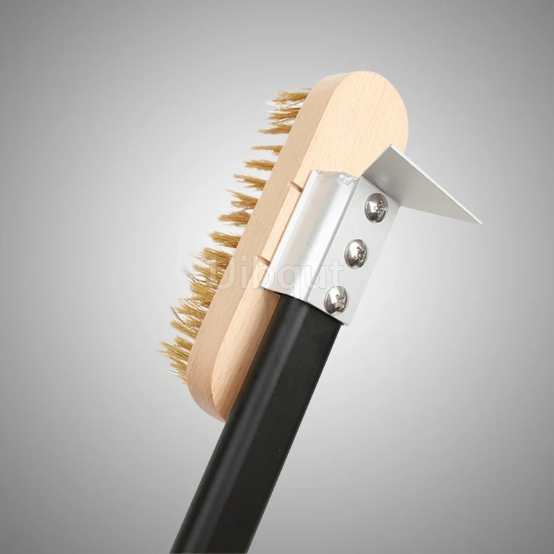 Pizza cutter peel Pizza Oven clean Copper Brush Scraper rack machine Cleaning Brush with long Handle Household Grill Brass bbq