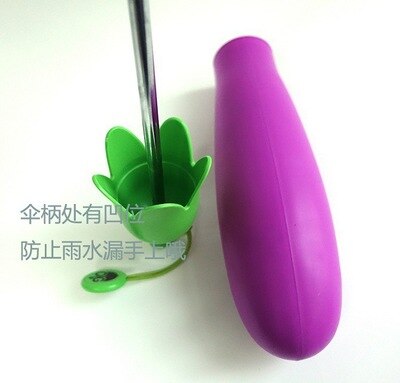 Paraguas plegable de berenjena para niños, paraguas de protección a prueba de viento, 3 paraguas plegable, novedad: eggplant