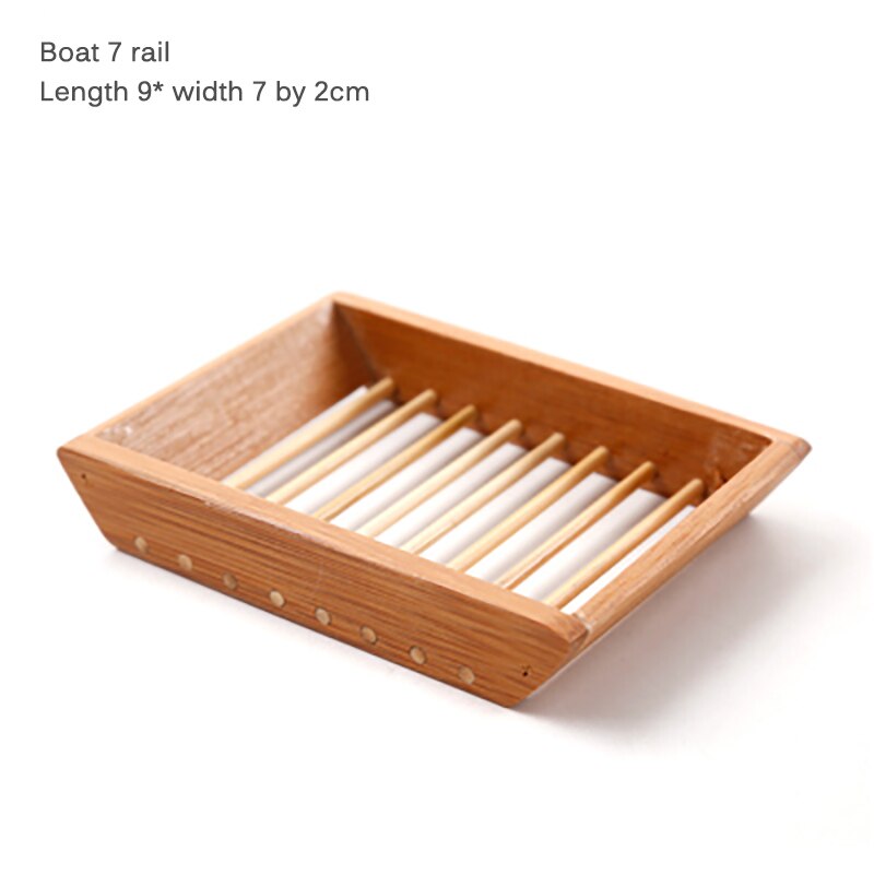 Jaboneras portátiles de bambú, caja de jabón de drenaje Manual Simple, caja de jabón de baño, soporte de madera, bandeja de jabón