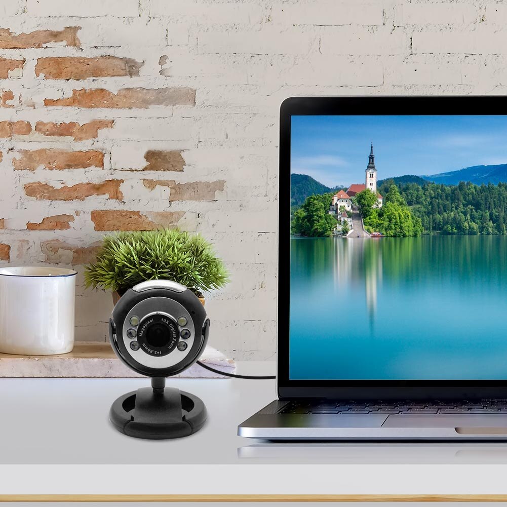 6 LED Night Vision Web Camera 0.3MP HD USB Built-i... – Grandado