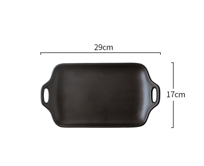 Rektangulär servis keramik tallrik set fat bröd dessert bricka hem frukost tallrikar för köksartiklar: 2