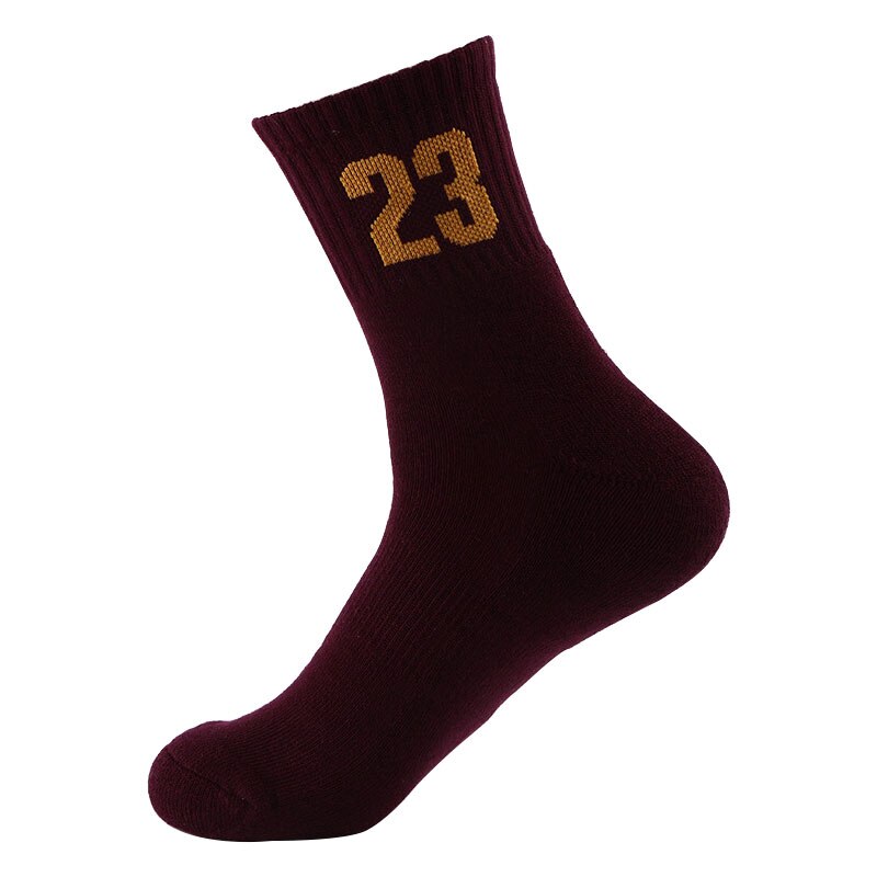 Calcetines de baloncesto de números de algodón, calcetines deportivos gruesos de Elite, antideslizantes, duraderos, calcetines de base de toalla para monopatín: C