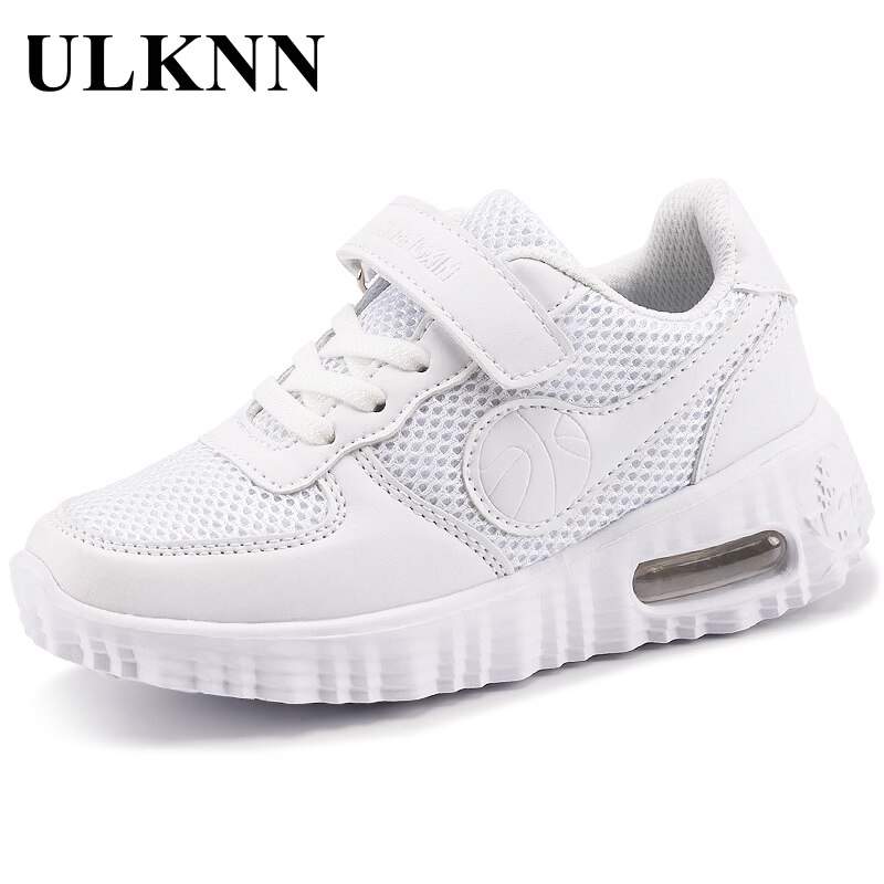 Ulknn Breathable Air Cushion Shoes Children's White Shoes Primary School Shoes Boys and Girls Sports Shoes Kids Boys Sneakers