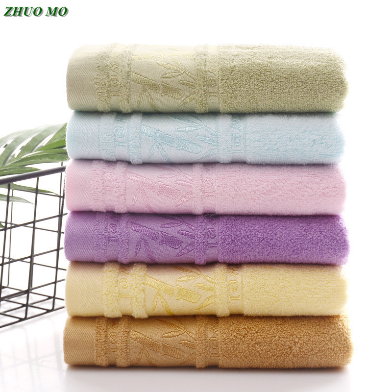 5 Pcs 100% Bamboe Handdoeken Super Zachte 35*75 Cm Gezicht Handdoek Zomer Cool Bamboevezel Badkamer Handdoeken Voor volwassenen Absorberende Voor Thuis