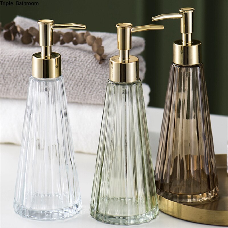 300ml paraply form glas lotion flaska badrum schampo tvål dispenser pump flytande tvål dispenser pump heminredning