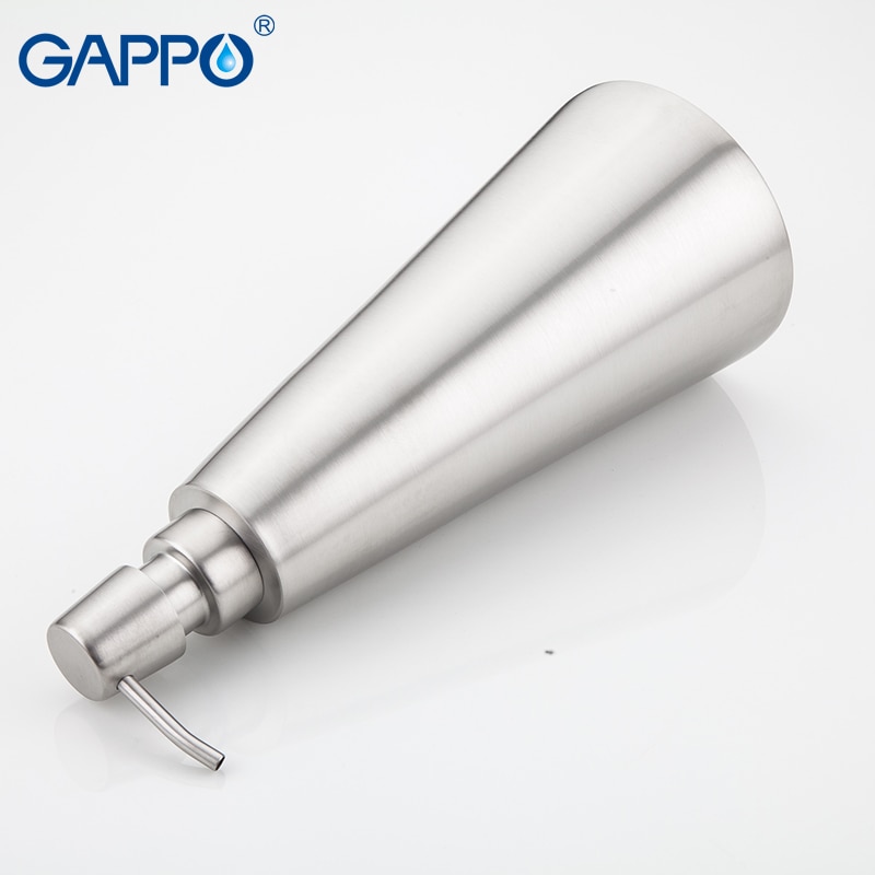 GAPPO Liquid Soap Dispensers Cone Free Standing Bathroom Accessories Saop Pumps Stainless Steel Bottle Liquid Accessories