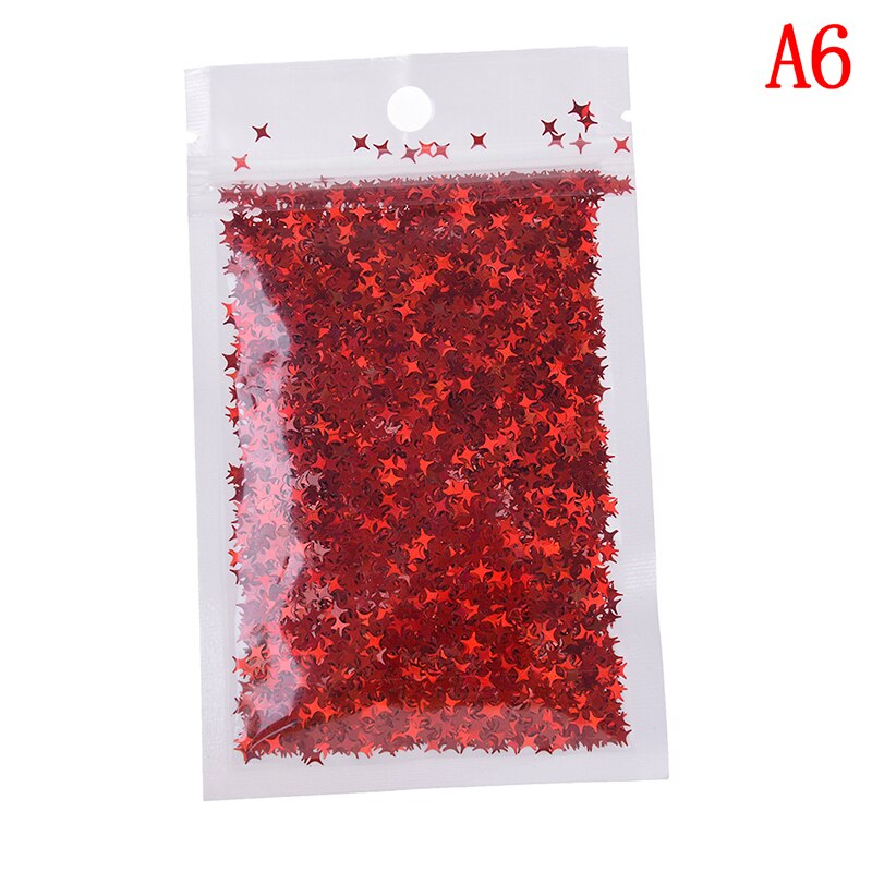 10 gr/paket Vier Stern Glitter Diy Kristall Schleim Liefert Ultra-dünne Scheiben Nägel Kunst Tipps Box Zubehör Dekoration Spielzeug für Kinder: 6