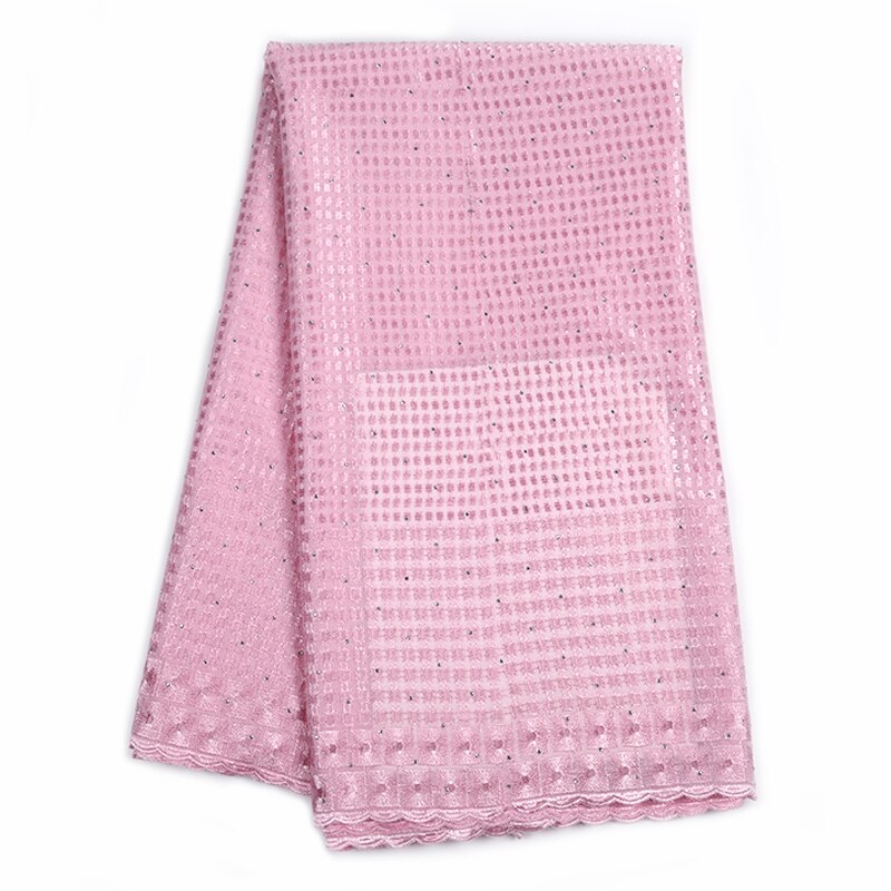 French African embroidered lace with camber lace rhinestone and pearl Nigerian lace wedding banquet dress