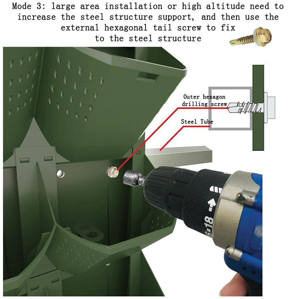 Self Watering Flower Pot Stackable Wall Planter Garden Plastic Wall Plants tool Home Vertical Hanging Pot Pots Succulents B D5Y9