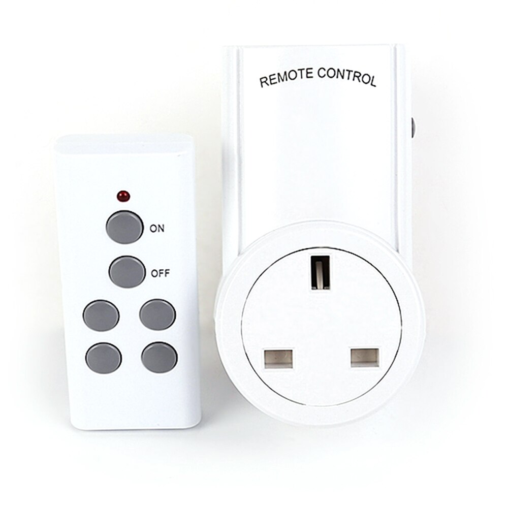230V 10A Remote Control Socket Convenient Wireless Power Socket House Power Outlet Light Wattmeter Energy Meter EU Plug: 1 remoter 1 socket