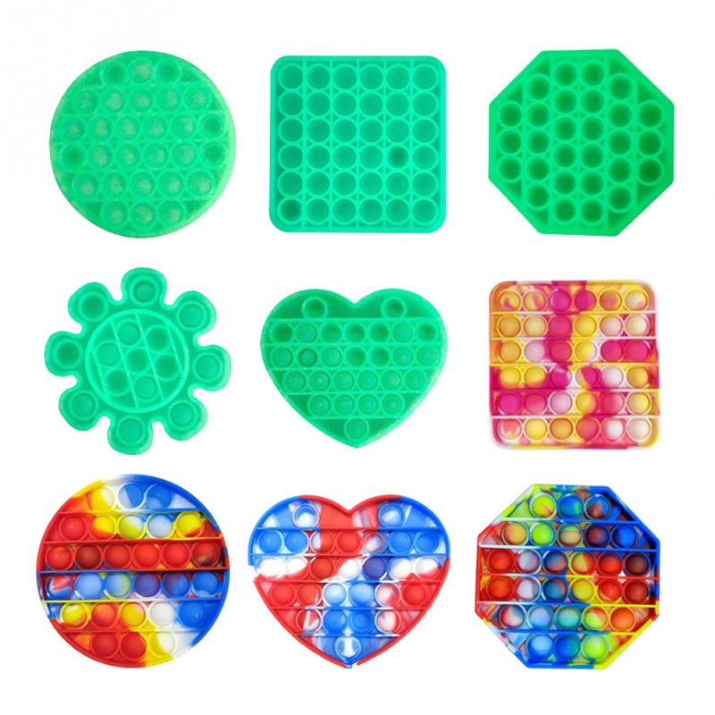 Relieve stress sensory toys children adults relax ainbow Push It Bubble Antistress Toys