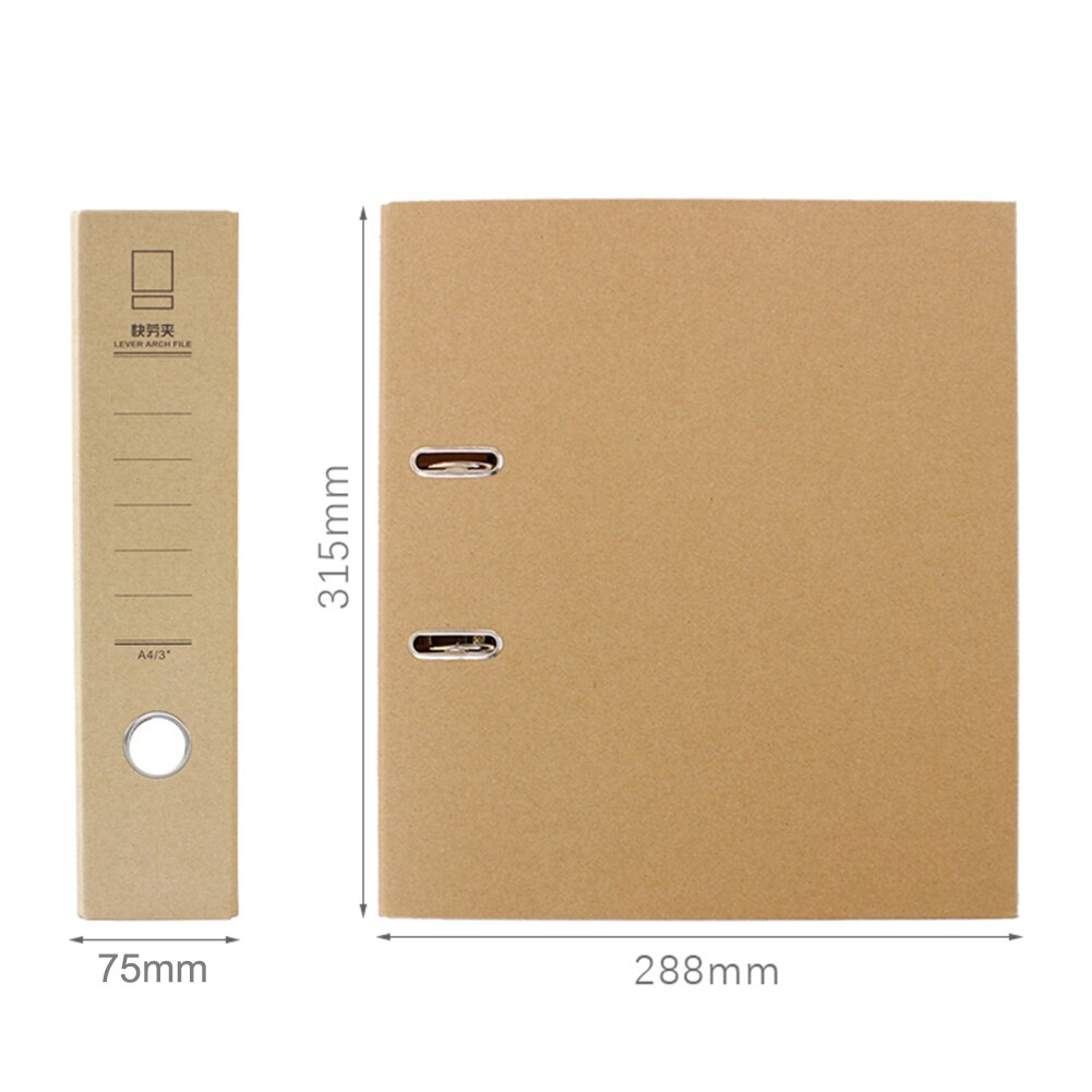Carcasa de papel Kraft A4, productos de relleno de archivador de arco con palanca, suministro de oficina, soporte para documentos, buena , amigable con el usuario