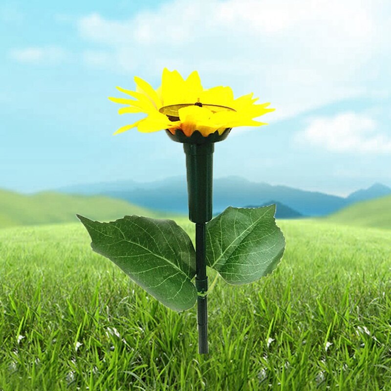 Op zonne-energie werkende vliegende, dansende, fladderende zonnebloemvlinders, kolibrie-tuindecoratie voor tuindecoratie op binnenplaatsen