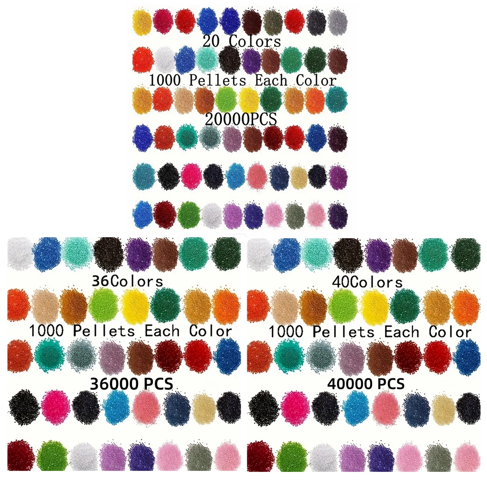 20000-40000 pièces/ensemble diamant Art remplacements perles couleur aléatoire chacun 1000 pièces Total 20-40 couleurs diamant peinture perles rondes