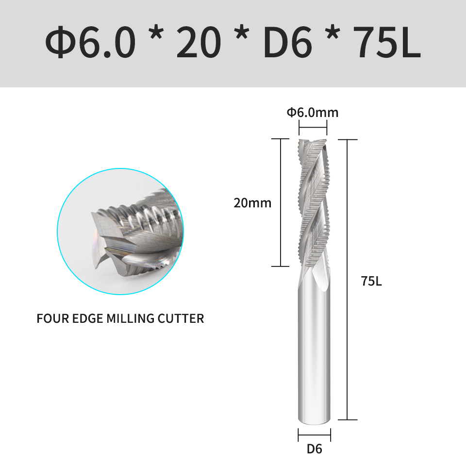Vack HRC55 Voorbewerken End Mill Carbide 3 Fluiten Voor Staal Ijzer Aluminium Acryl Hout Frees 6 10 12Mm cnc Frezen: 10,5 mm