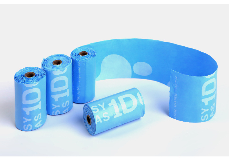 Custom Eco Friendly Biodegradable Compostable Poo Waste Bags For Pet Dogs Poop Bags: Blue