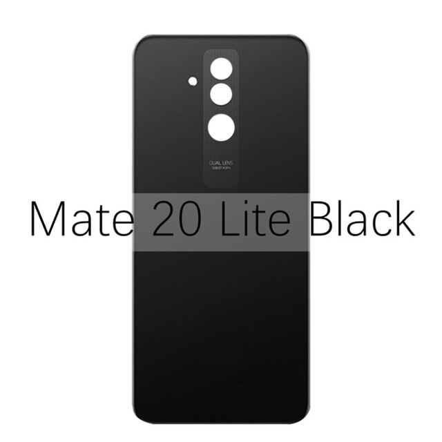 Achter Deur Behuizing Case Voor Huawei Mate 20 Mate 20 Pro 20 Lite Batterij Cover Terug Glas Panel Batterij Cover mate20 Vervangen: Mate 20 Lite Black