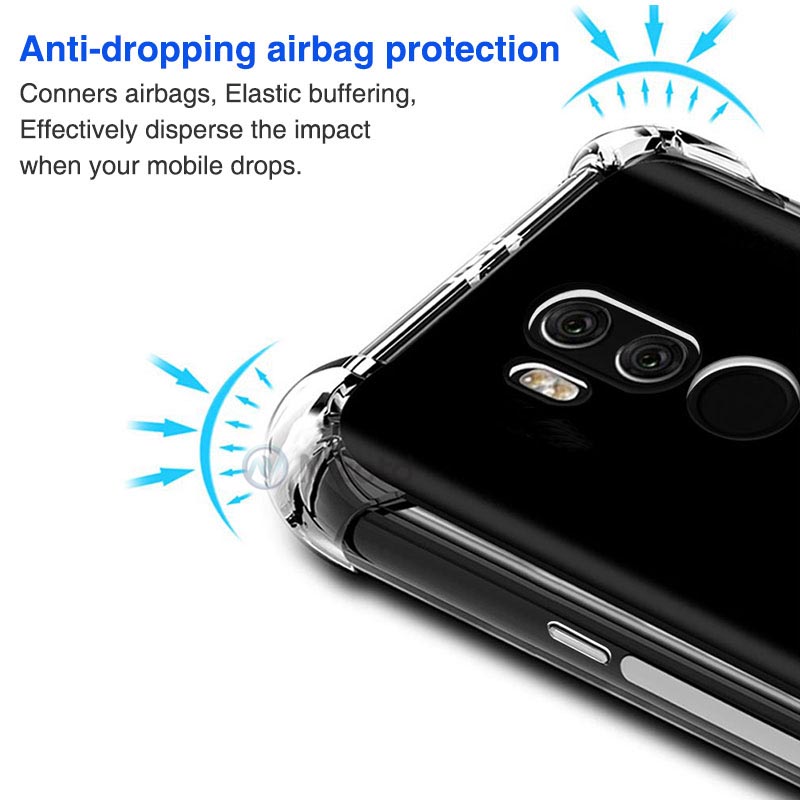För lg  g7 v50 thinq tpu genomskinlig mjuk baksida fodral för lg  g8s g8 thinq  q60 q9 k50 k40 v35 v40 genomskinlig stötsäker skal baksida