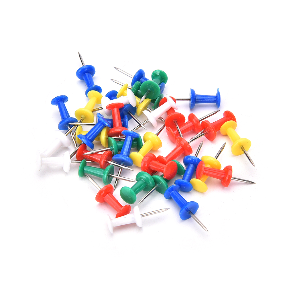 Punaises multicolores en plastique, 80 pièces, assortiment de punaises en liège, fournitures de papeterie scolaire et de bureau