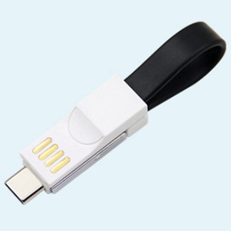 Draagbare Sleutel Mini Usb-kabel Oplader Kabels Micro-Usb Data Kabel