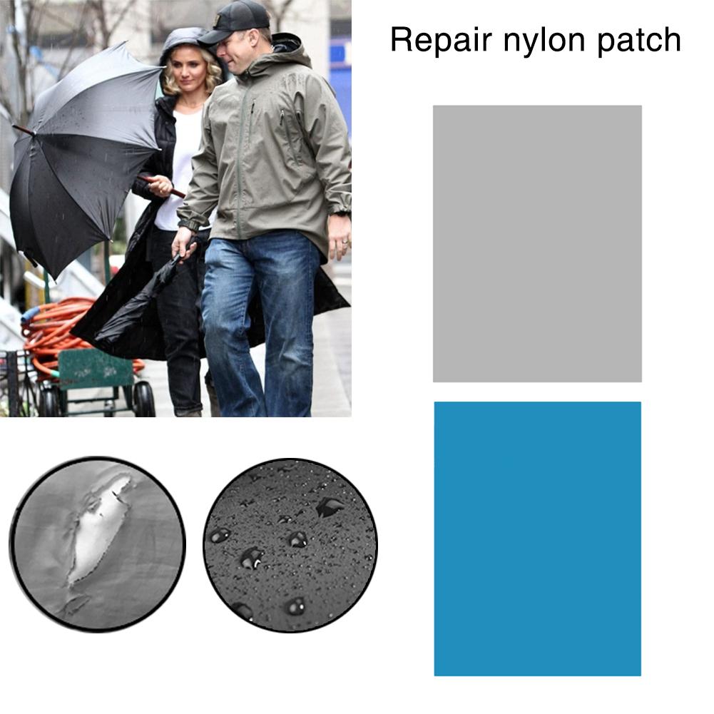 Autocollant de réparation auto-adhésif imperméable Patch de réparation en tissu Nylon pour veste vers le bas, tentes, sac à dos, matelas à Air en caoutchouc