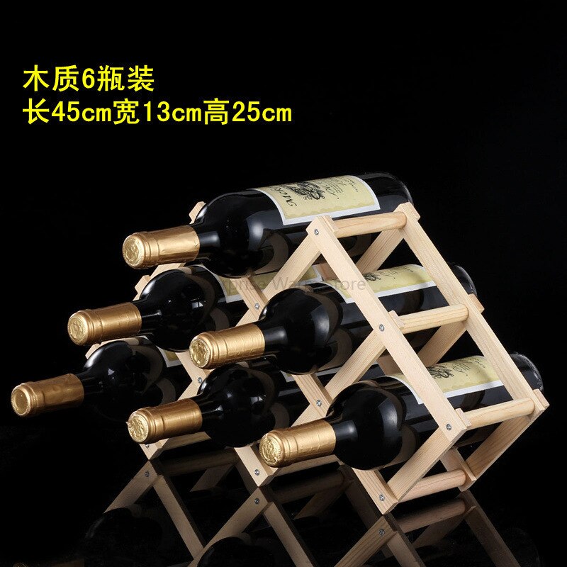Foldable Wood Wine Rack Wine Rack 3/6/10 Bottle Dotomy Home Folding Wine Rack Organizer Red Wine Holders: color2