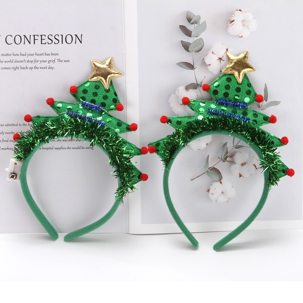 Diadema árbol de Navidad para niña y mujer, adornos para niña, decoración de Año , , accesorios para el cabello para niña, para niño
