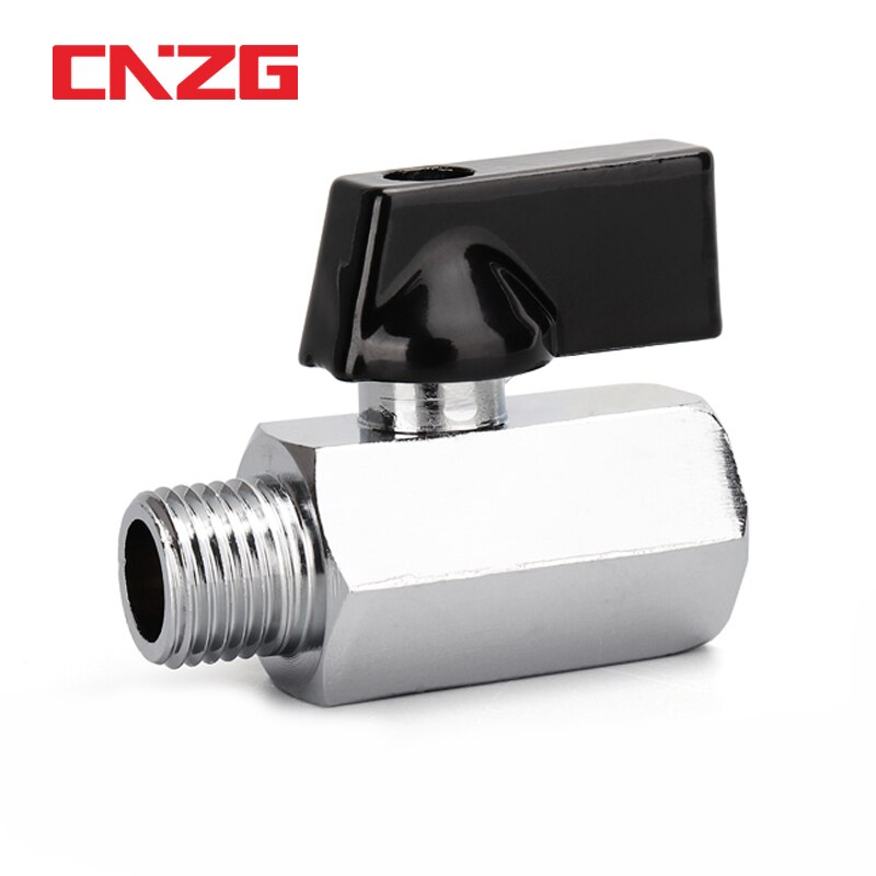 1/8" 1/4" 3/8" 1/2" Threaded Mini Brass Ball Valve BSP Male To Female Air Compressor Water Gas Oil Shut Off Valve