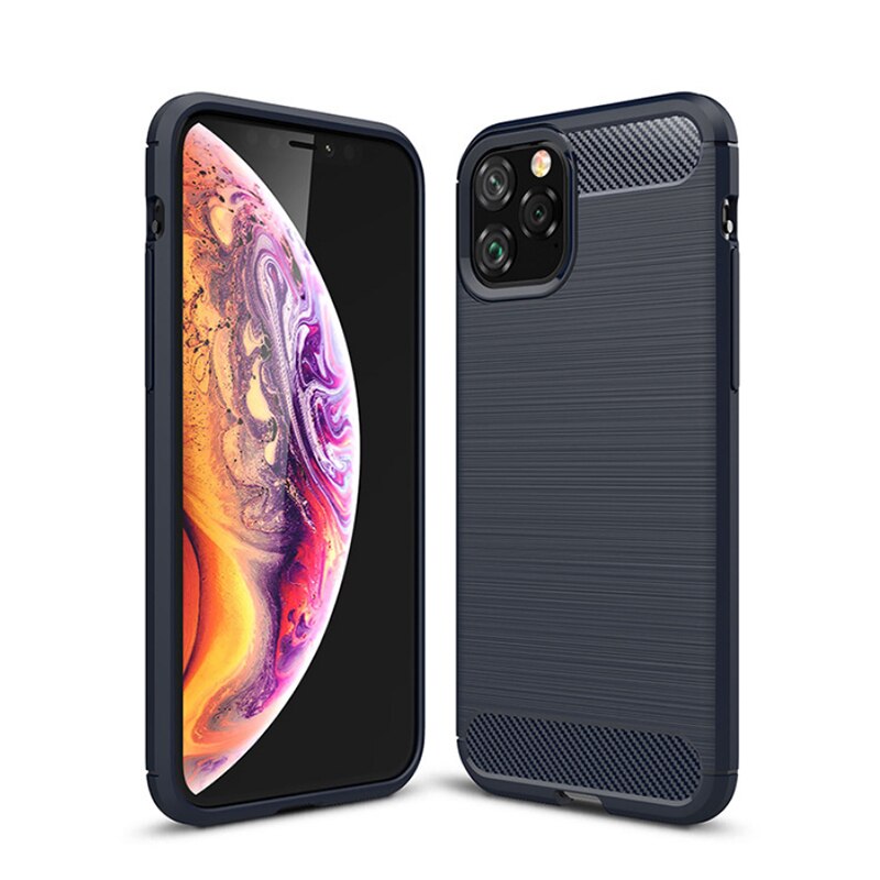 Suitable for iphoneSE protective cover mobile phone shell apple xs max carbon fiber 11pro mobile phone anti-fall cover