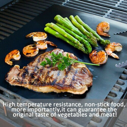 UK BBQ Grill Mat non-stick Oven Liners Teflon Cooking Baking Reusable Sheet Pad